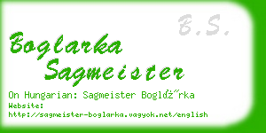 boglarka sagmeister business card